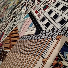 a wall wrapped in an architectural drawing