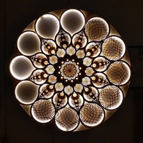 An intricate laser-cut design
