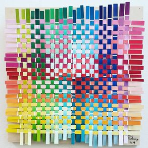 A lattice work sculpture